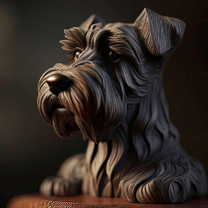 3D model Zwergschnauzer dog (STL)